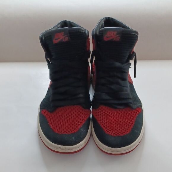 Nike High-Top Sneakers in Black and Red - Picture 1 of 14